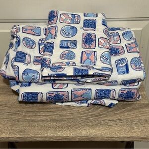 London Kaye Novelty Sardine Sheet Set King Size Bedding READ DESCRIPTION